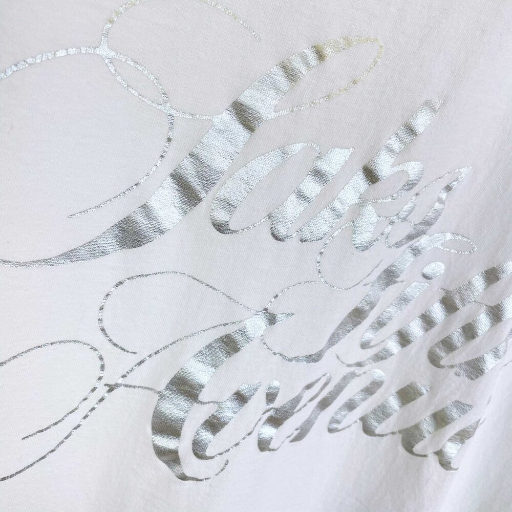 ⚡️SOLD⚡️ vintage saks fifth avenue metallic logo tee - Picture 4 of 6
